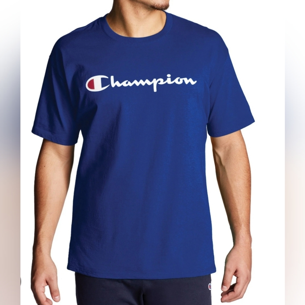 Bundle of 2 Men's Champion Classic Graphic Tee Tshirt Green & Blue Sz XL